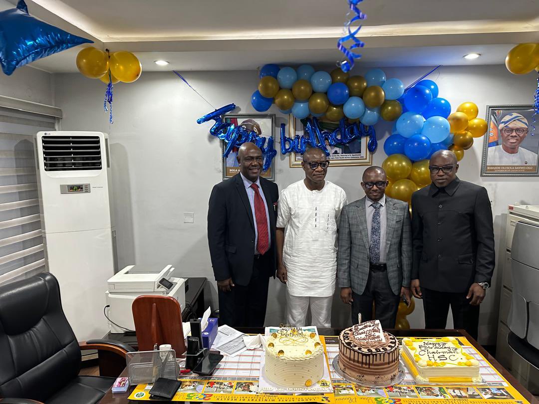 MedicalGuild's tweet photo. The Chairman of the Lagos State Health Service Commission, Dr Olukayode Oguntimehin, celebrated his birthday on 27th July at the Health Service Commission.

Among those who celebrated with him were the Chairman, Medical Guild, Dr Oluwole Olusanya; the Secretary, Medical Guild, https://t.co/T1u0xoKlod