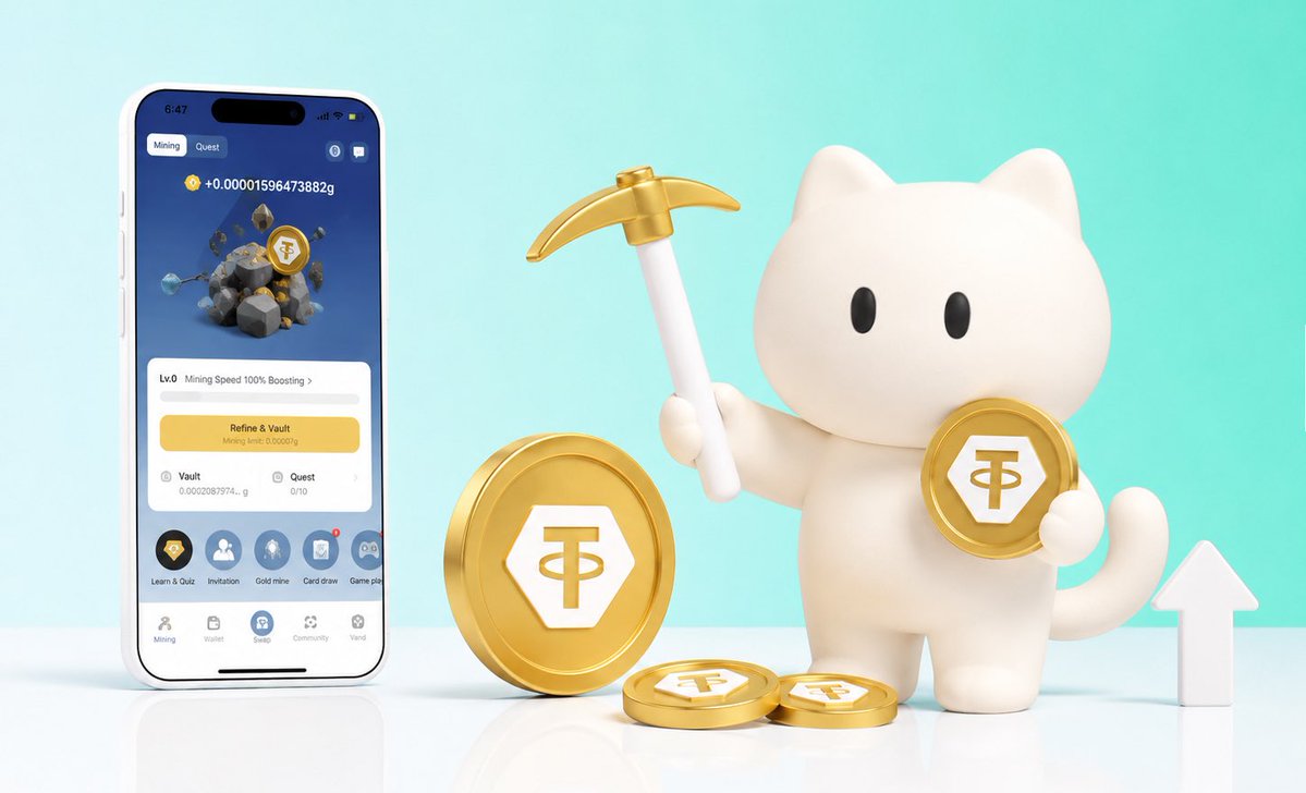 RewardyJapan's tweet photo. Most wallets hold your money.

Rewardy mines gold with it.

Our Gold Mining feature runs 24/7, converting your activity into real XAUT

Stored on-chain. Permanently yours. https://t.co/d9msO98nFQ