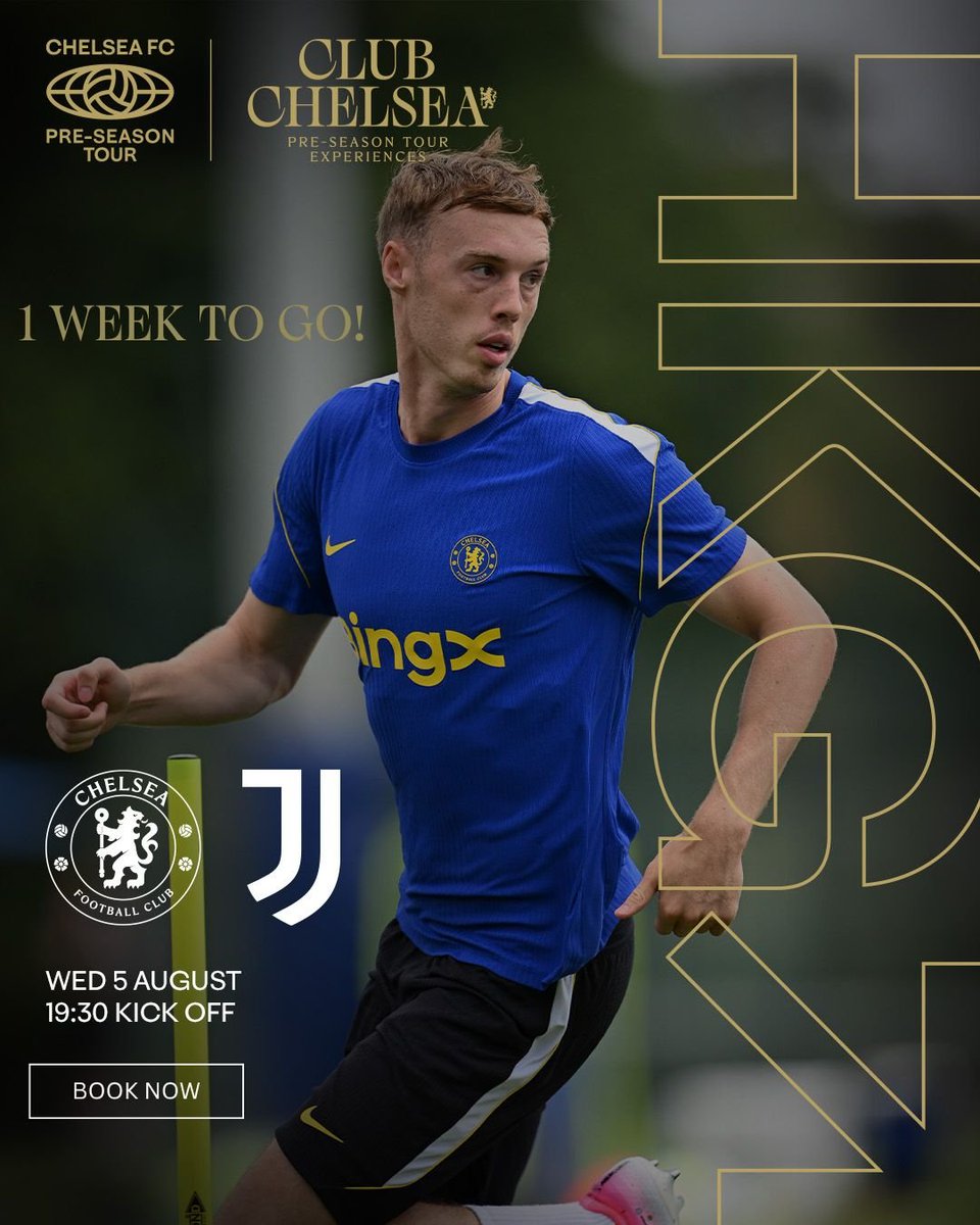 Celestine04's tweet photo. In one week, we face Juventus in Hong Kong! 🇭🇰
🤝 Meet the squad
⚽ Access to an open training session
🏆 FIFA CWC trophy photo opportunity
🎟️ VIP matchday hospitality
💙 Meet Chelsea legend Roberto Di Matteo
#Chelsea 
BOOK NOW: https://t.co/qHBm2V1Vjm https://t.co/K0ynrc4LuN