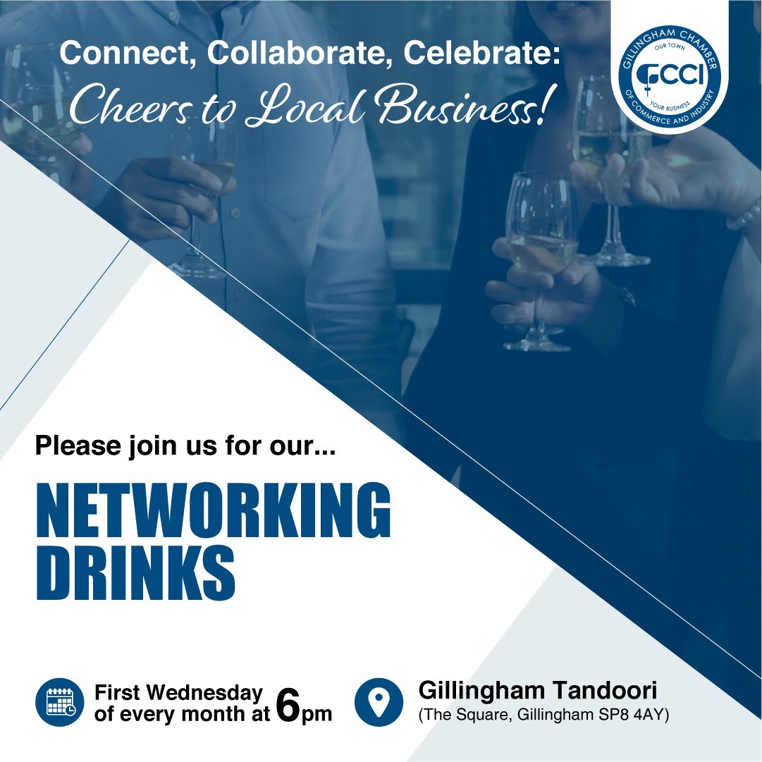 GCCIDorset's tweet photo. Please join us next Wednesday for our monthly...

🍹Networking Drinks! 🍹

6pm
Wednesday 5th August
Gillingham Tandoori (The Square, Gillingham SP8 4AY)

Please join us at our relaxed informal Drinks. 

We look forward to hopefully seeing you there!

#gillinghamdorset https://t.co/PJ7zws7Lib