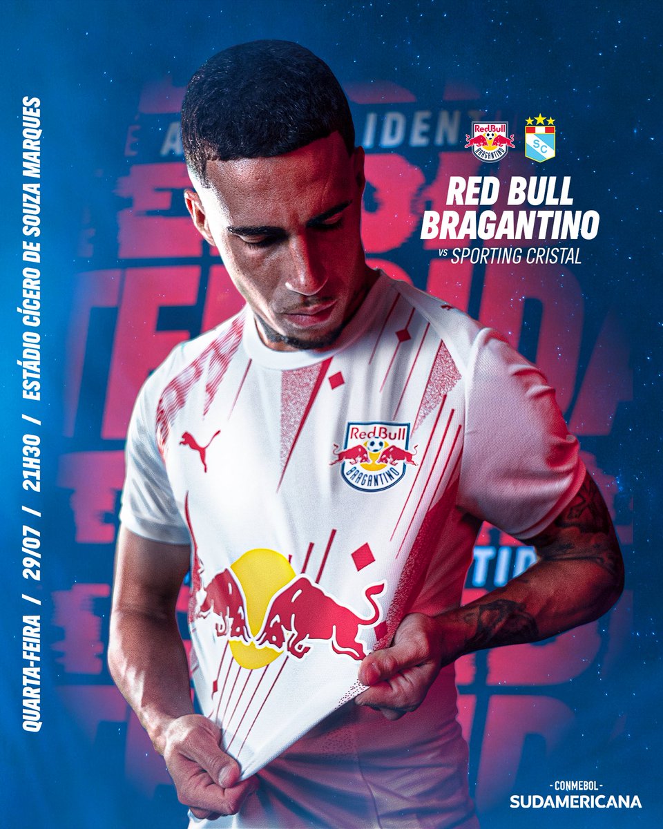 RedBullBraga's tweet photo. PELOS 90 MINUTOS FINAIS DA DECISÃO! 🔥

⚽ Red Bull Bragantino x Sporting Cristal (PER)
🏆 CONMEBOL Sudamericana | Jogo de volta dos Playoffs 
⏰ 21h30
🏟️ Cícero de Souza Marques
📺 Paramount+

#RedBullBragantino #ForçaInterior https://t.co/QV4W01VOCU
