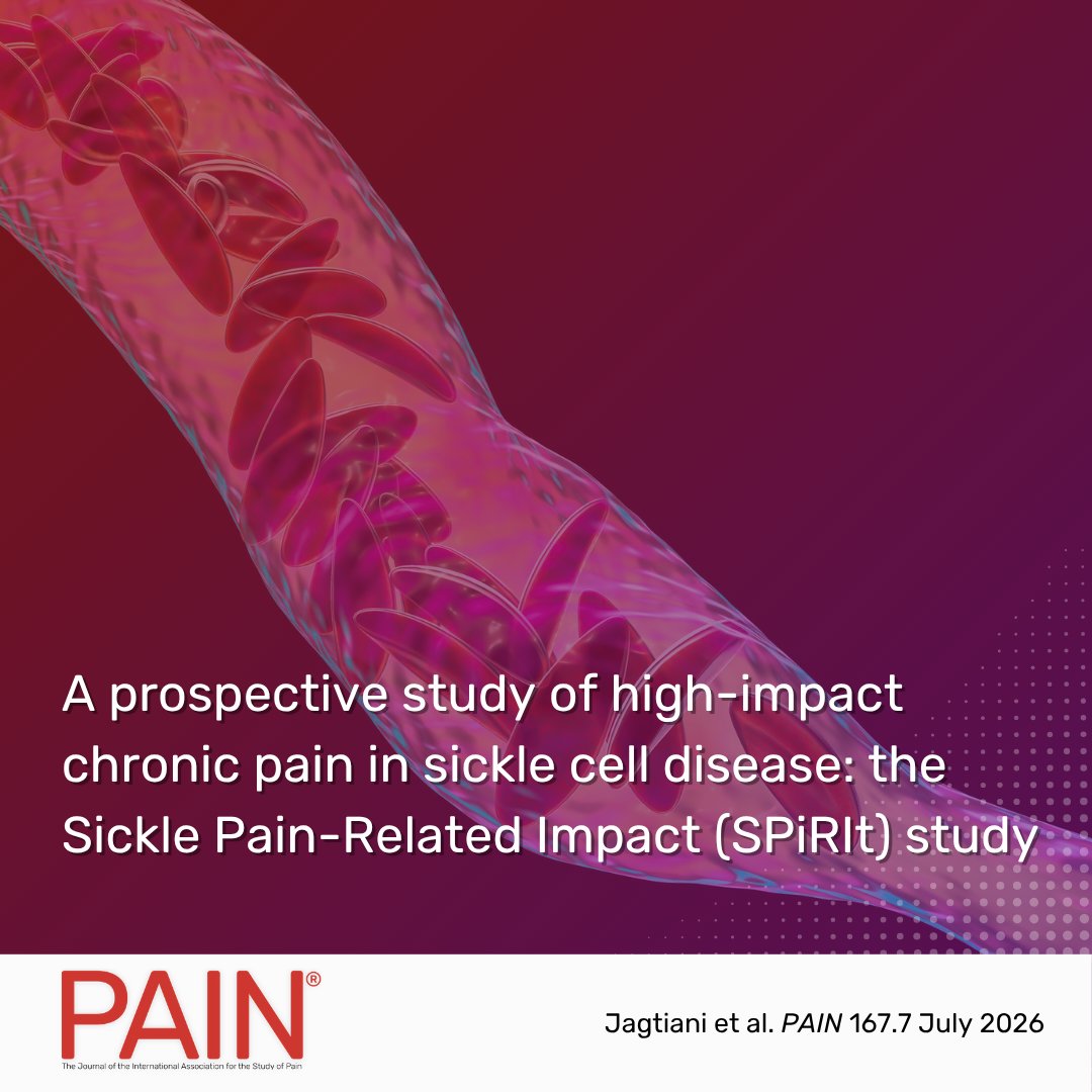 PAINthejournal's tweet photo. Jagtiani et al. find that persons with sickle cell disease and high-impact chronic pain (HICP) experience poorer outcomes, and psychological factors may be associated with HICP. Chronic pain and HICP may be dynamic states. Learn more in #PAIN https://t.co/PzP3VaY6vb https://t.co/XrYZoEoqDe