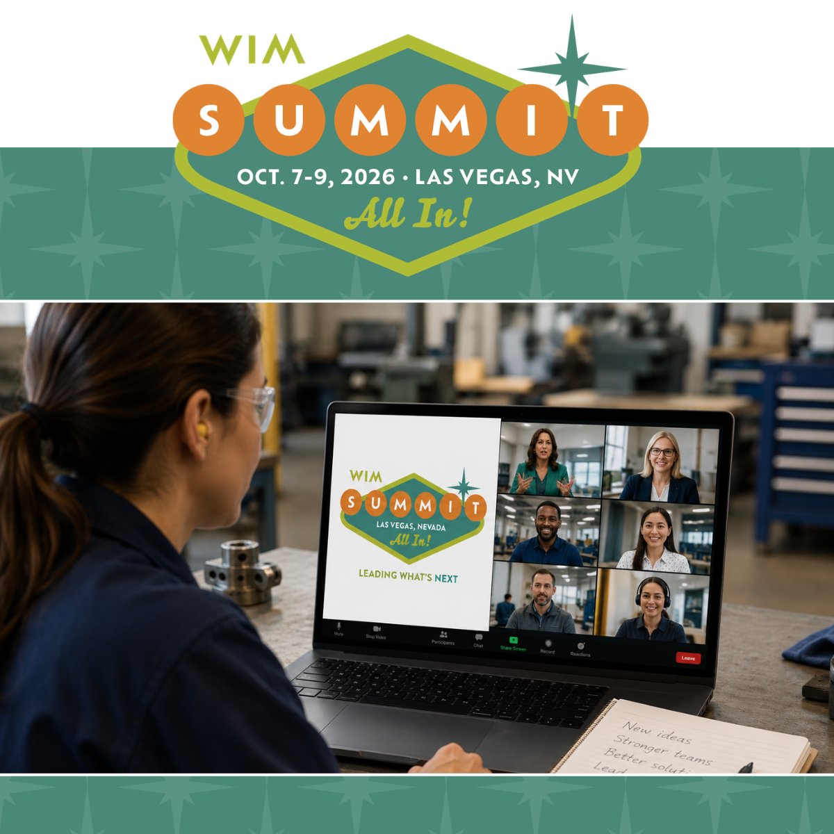 WomeninMFG's tweet photo. Go ALL IN. From Anywhere. Can't make it to Las Vegas? Join the #WIMSUMMIT Virtual Experience! Watch general sessions live, access sessions on demand, connect with #manufacturing professionals and bring new ideas back to your company. Register today!
https://t.co/nQQOk151Gi https://t.co/zgqPVDKYUv