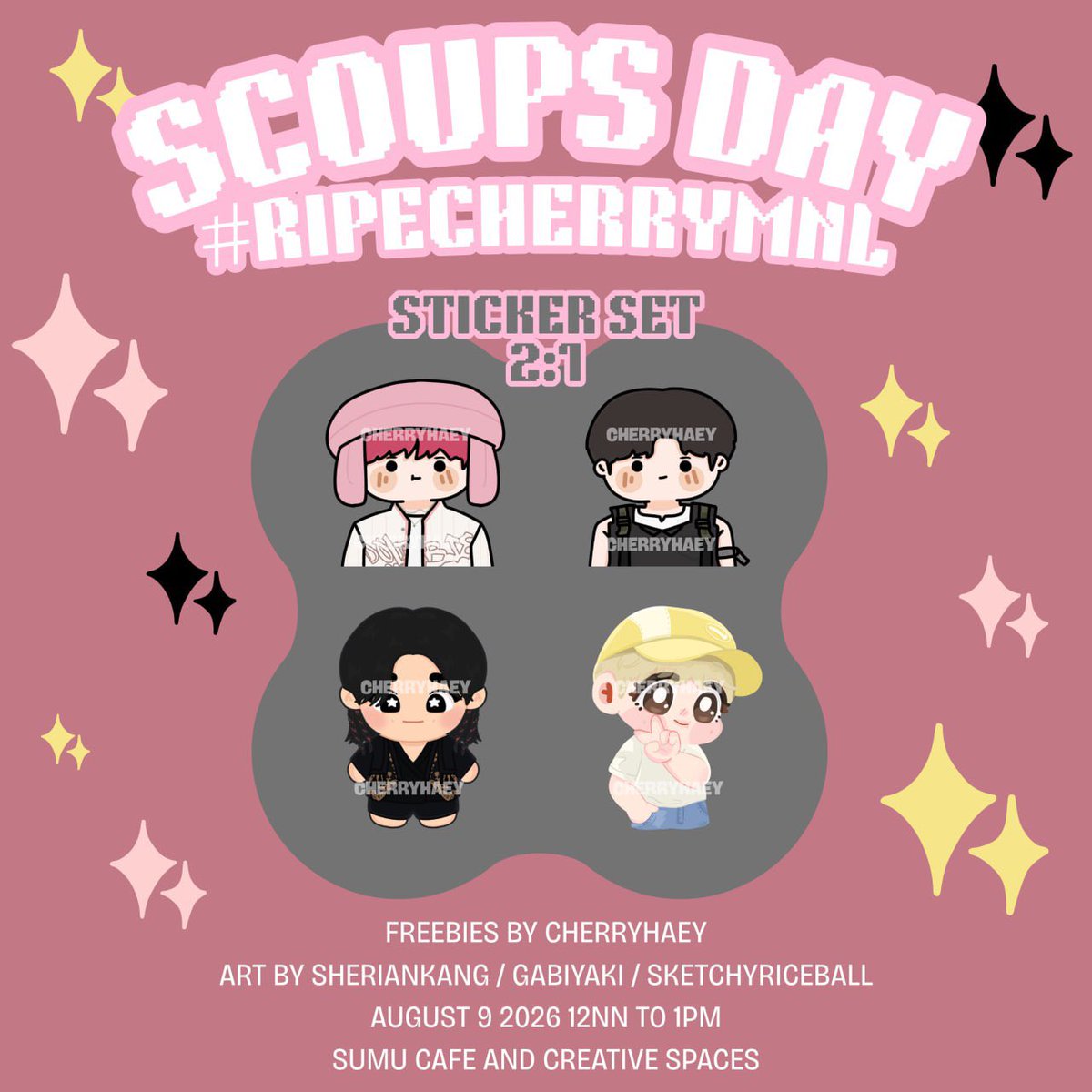 cherryhaey's tweet photo. SCOUPS / SEUNGCHEOL DAY
fan support by @cherryhaey 🐰

        ♡ retweet &amp; like this (⁠◕⁠ᴗ⁠◕⁠✿⁠)
        ♡ limited quantity└⁠(⁠ ⁠＾⁠ω⁠＾⁠)⁠」
        ♡ august 9 - 12nn (⁠♡⁠ω⁠♡⁠ ⁠)⁠ ⁠~⁠♪

see you at #RIPECHERRYMNL 🍒 https://t.co/cP1MBS2crp