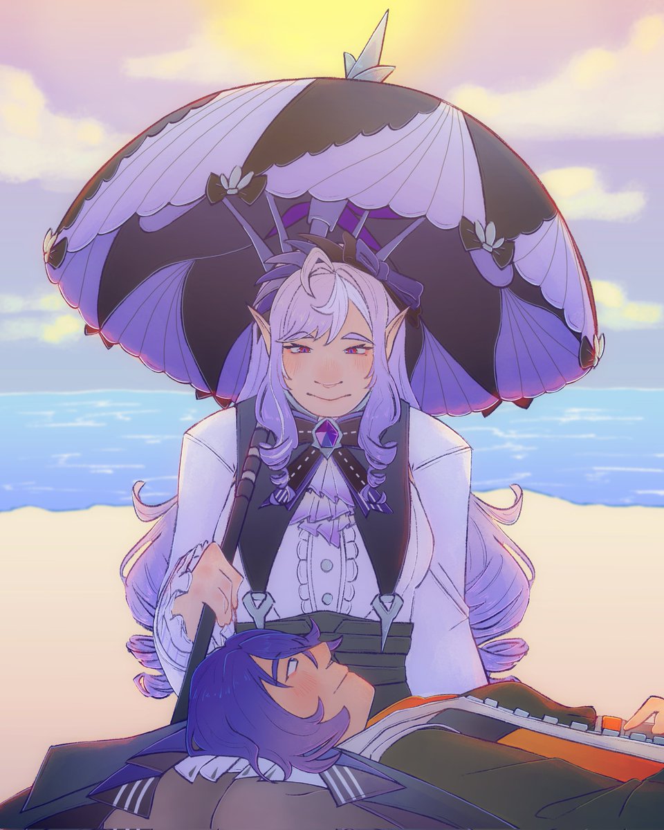 ukumii_'s tweet photo. My #zzzsummerArtTrade for @Jize_Ruu!! Some quality time at the beach, hope you like it ^^
And thanks to @Yidhari_Timely for hosting this art trade!! https://t.co/zzIuk1zNfq