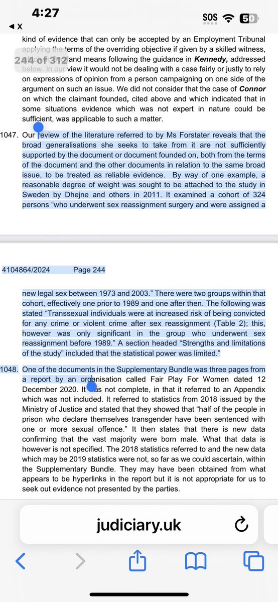 KirstiMiller30's tweet photo. In short, the court ruled @SexMattersOrg arguments are based on mere assumption, unsupported common sense, straw arguments, fallacious question begging, &amp;  a # of hypotheticals &amp; unsupported counterfactuals rather than established fact. Essentially, they’re based on a lot of ifs. https://t.co/YgdPkmGIGK