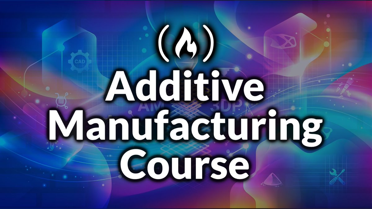 freeCodeCamp's tweet photo. 3D printing skills are becoming essential across engineering and product design disciplines.

In this course, you'll learn about additive manufacturing from core printing technologies to industrial workflows.

You'll explore CAD and slicing, DFAM, quality control, digital inventory, and its applications from aerospace to medicine.

https://t.co/HXqeTWdM7Q