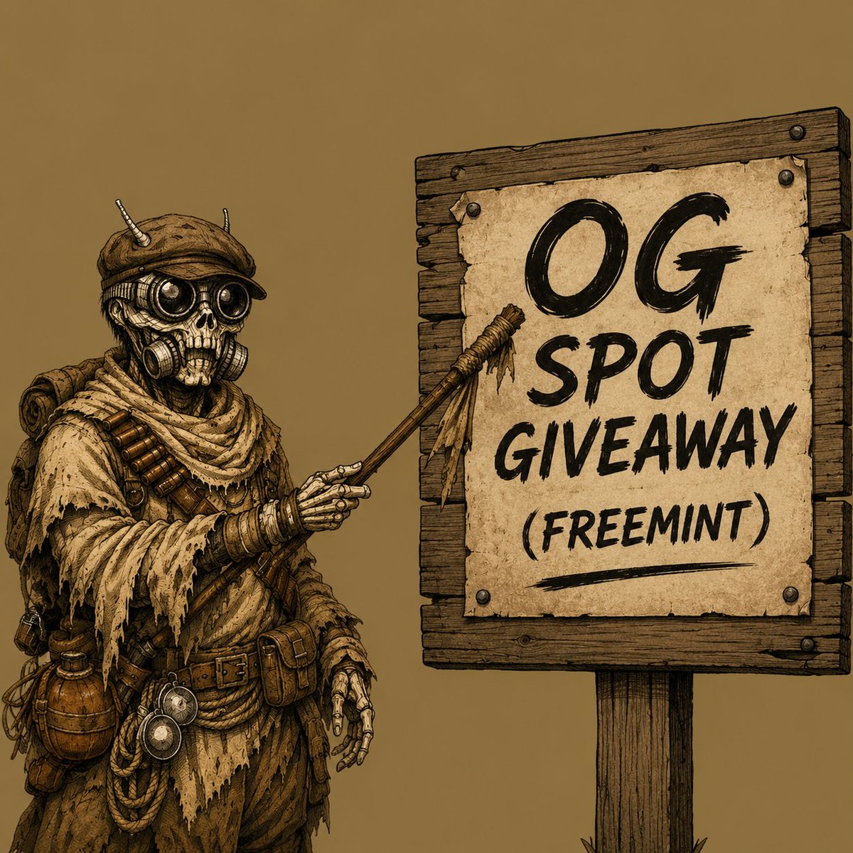 BuggyNFTHQ's tweet photo. BUGGY MEN FREE MINT GIVEAWAY 

Giving away 10 OG spot (Freemint)  in the next 48 hours.

To enter:
- Follow me
- Tag 5 friends in the comments
- Drop you sol address on the comments 

10 random winners will each receive the Freemint spot.

Mint Will be announce soon 🪖 Good luck. https://t.co/GHXo7WbZEO
