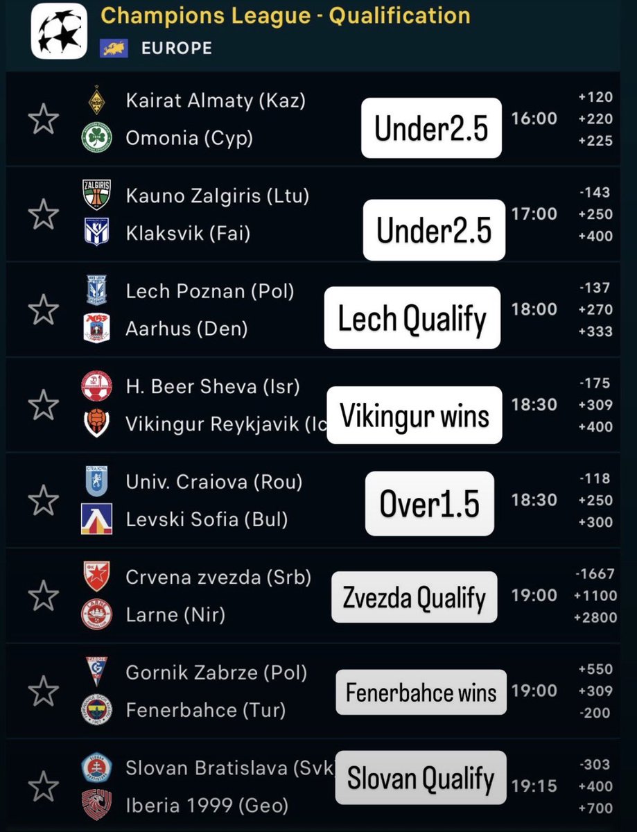 Aiprotips1's tweet photo. Champions league parlay 🤞 https://t.co/iZSxJgxzBm