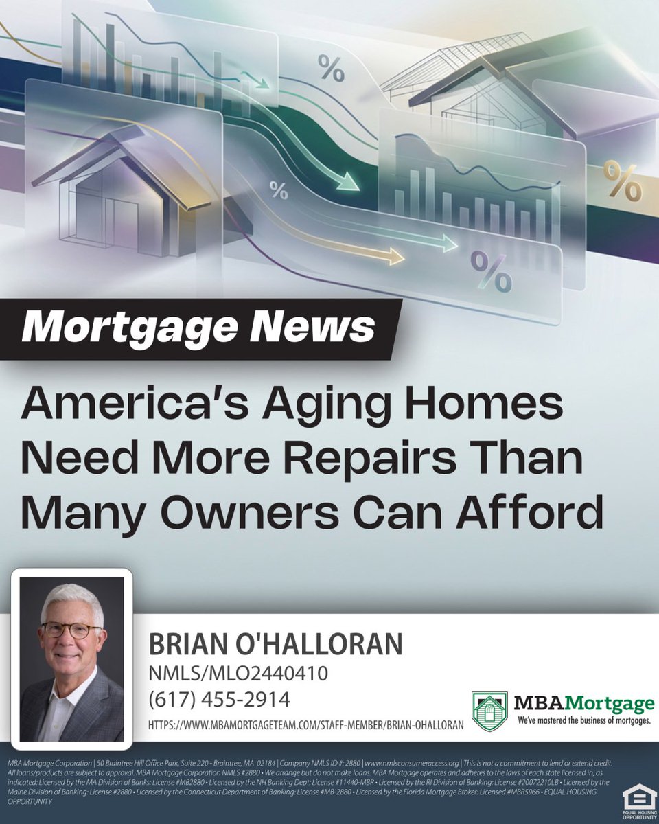boha11oran's tweet photo. Harvard study: US median home age hits 44 years. 22M homeowners in pre-1960 houses face high repair costs. Lower-income spent $3.4K vs $12.7K in 2023. Don't delay—home equity can help! #Homeownership #HomeMaintenance https://t.co/1iEjWlENXI