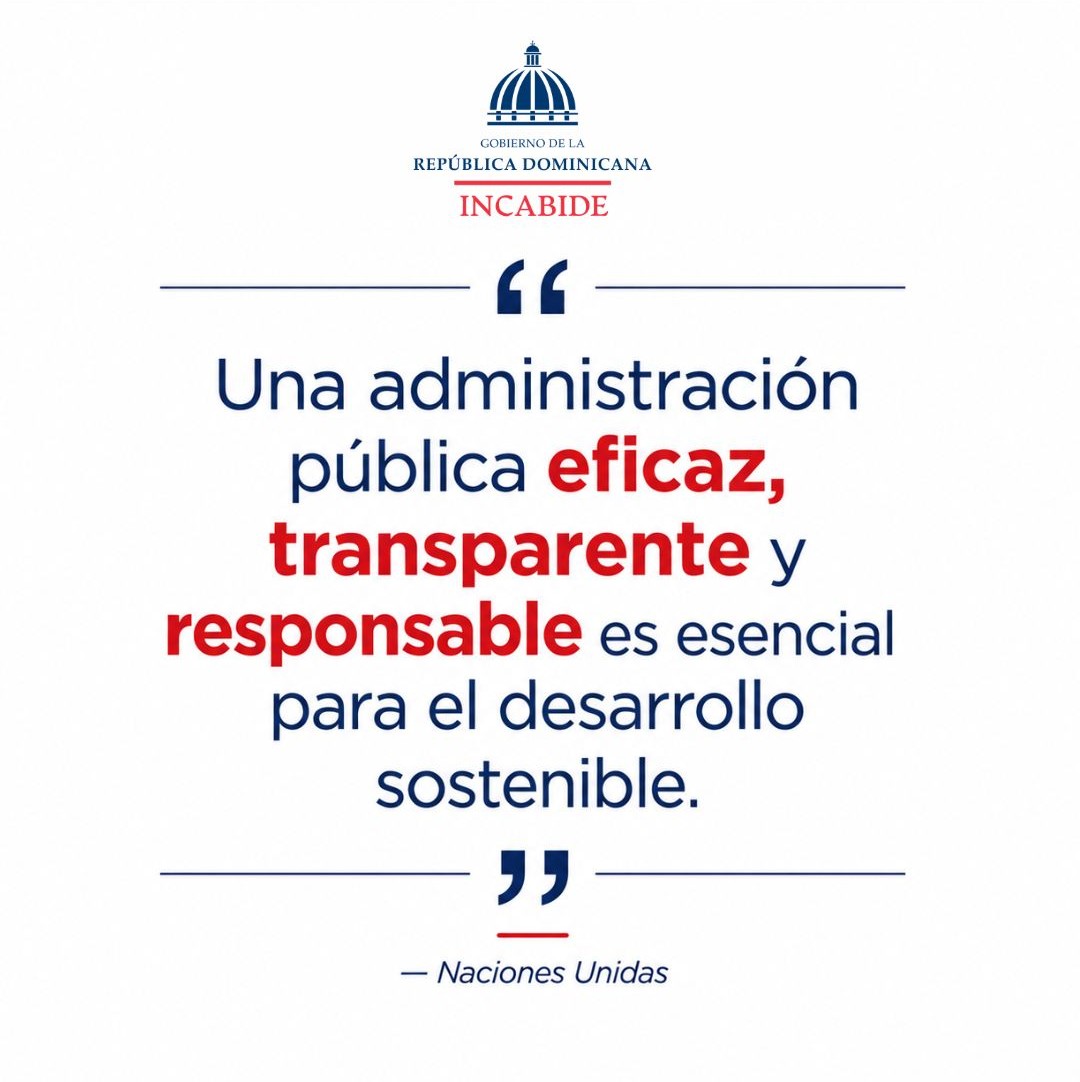 INCABIDERD's tweet photo. “Una administración pública eficaz, transparente y responsable es esencial para el desarrollo sostenible.”
— Naciones Unidas

#incabide #transparencia #frasedeldía #administración #administraciónpública https://t.co/rzB5R7pwCj