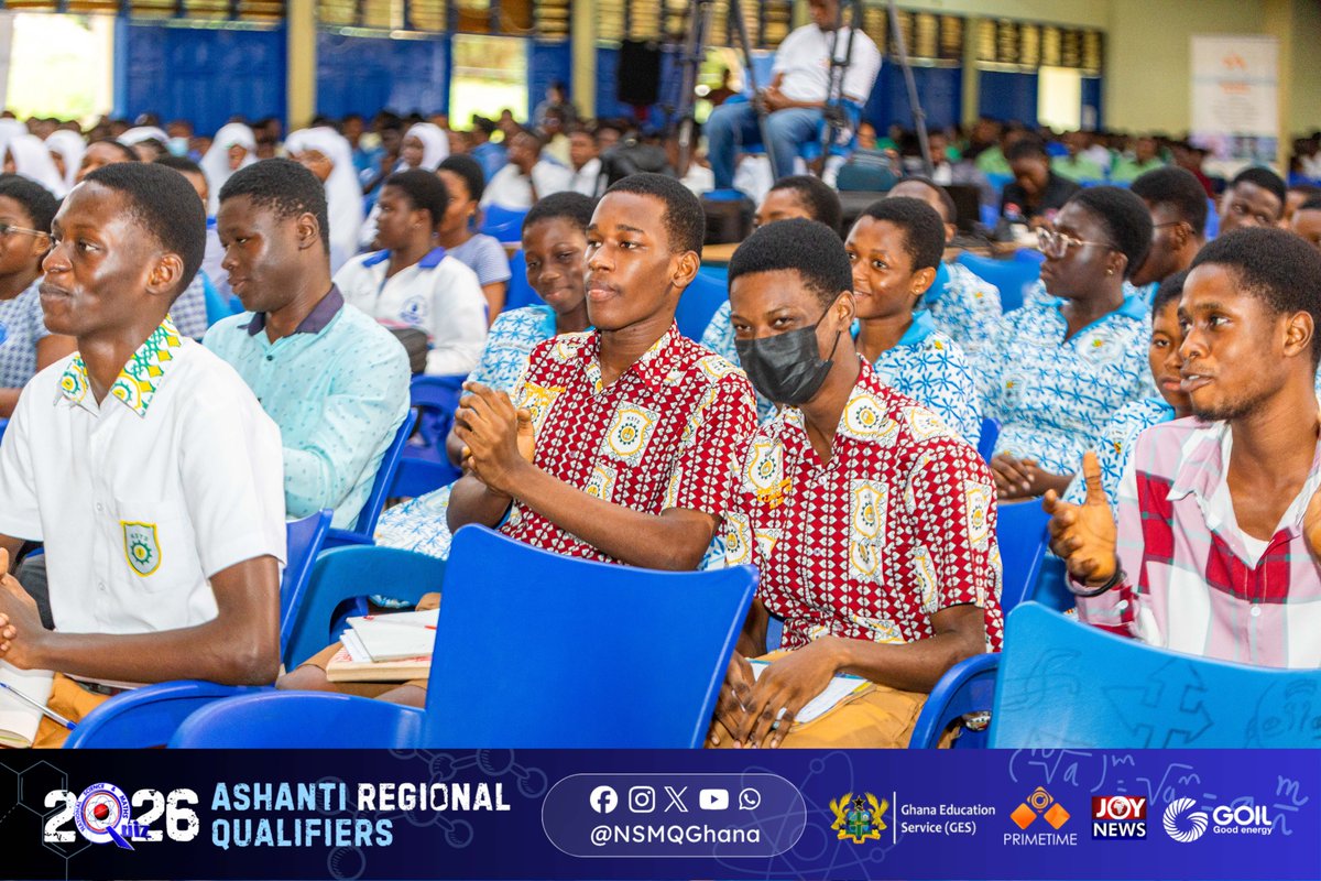 NSMQGhana's tweet photo. ASHANTI:

End of Contest

Kumasi Sec. Tech. School: 71pts
Bosomtwe Boys' STEM High School: 22pts
Al-Azhariya Islamic SHS: 11pts
Barekese SHS: 09pts

Never in doubt! Kumasi Sec. Tech. are headed to the National Championship.

#NSMQ2026 #NSMQRegionals #Primetime https://t.co/G05sefVO0l
