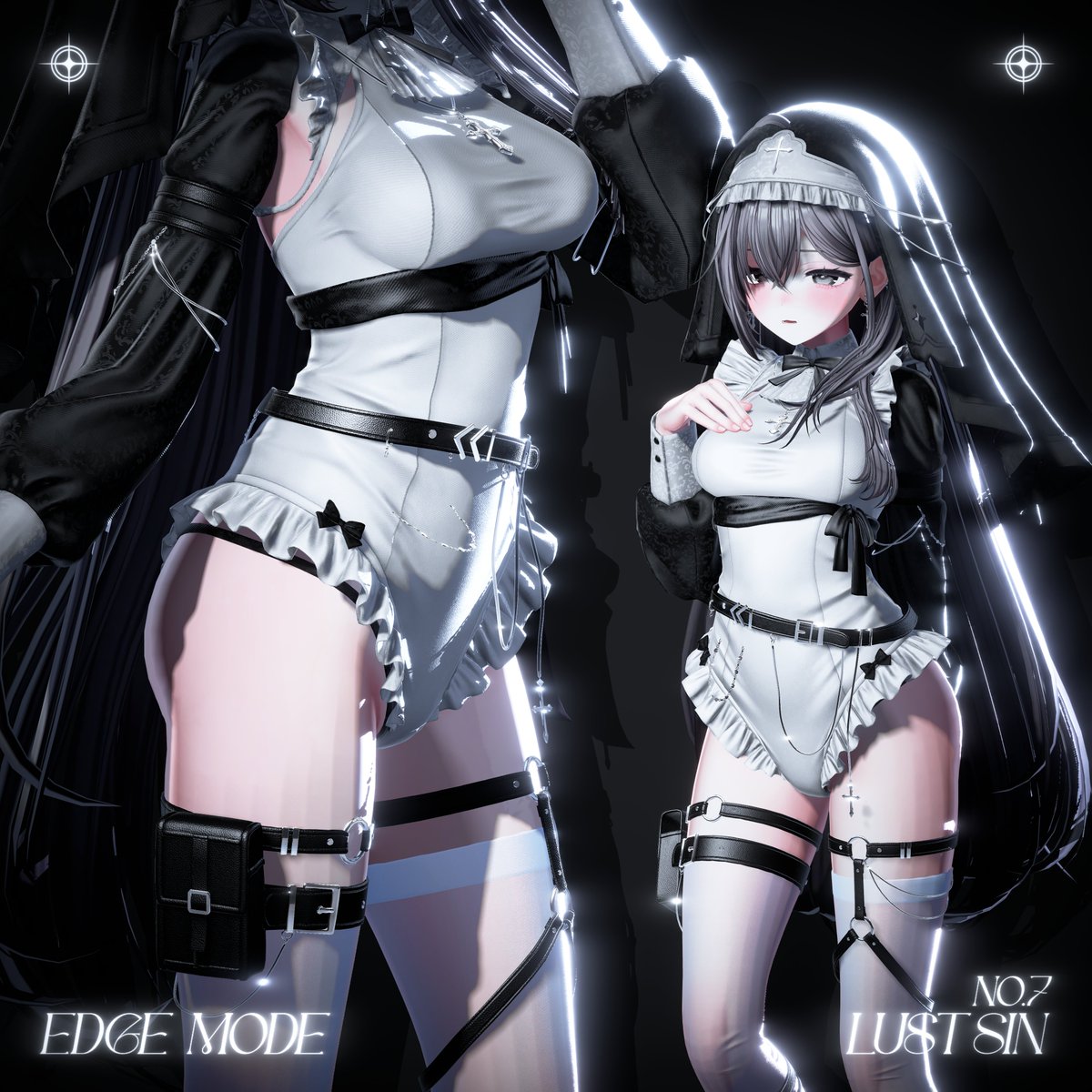 edge_mode's tweet photo. 🖤『LUST_SIN』公開中✝️✨

🔗 https://t.co/TgUdavqOeO

🎁 RTキャンペーン開催中！ 🎁

ぜひメインツイートからご参加ください！✨

🎉 発売初日限定セール開催中！ 🎉

⭐️ フルパック 990円 ⭐️

発売初日だけの特別価格です！✨

🤍 通常インナー・シアーインナーに加え、ボディスーツスタイルでもお楽しみいただけます！🖤