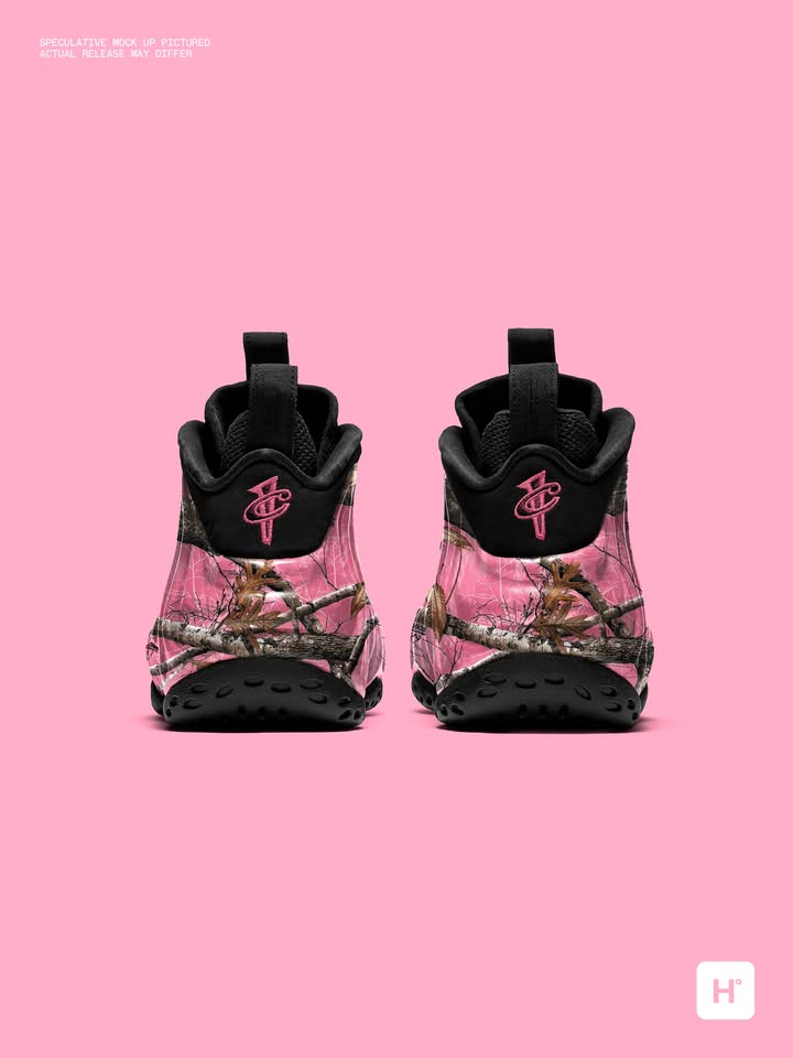 houseofheat's tweet photo. Nike Air Foamposite One “Pink Realtree” Drops in 2027 🪖🩷 

Details: https://t.co/PtZZIQf3lI https://t.co/itYCgmvxlc