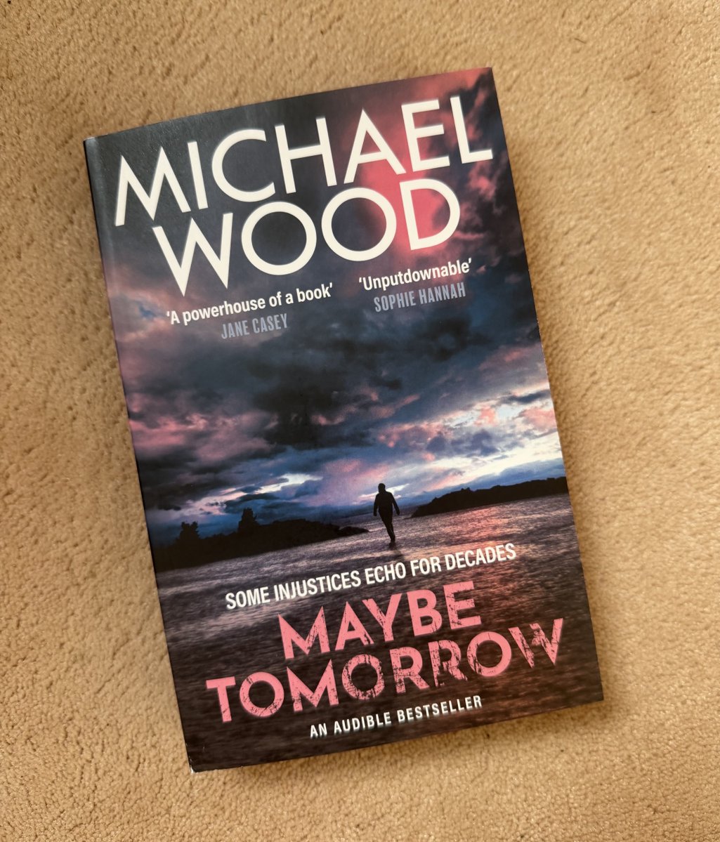 JaniceHallett's tweet photo. Yay! 🙌 I’m the proud owner of #MaybeTomorrow by the lovely @michaelhwood 🕵️♀️🔎 A ferocious storm, a body in the woods, a tragic accident… or is it? This is already an audible bestseller and I can’t wait to find out why! Out now! https://t.co/PLnx0lzt6G