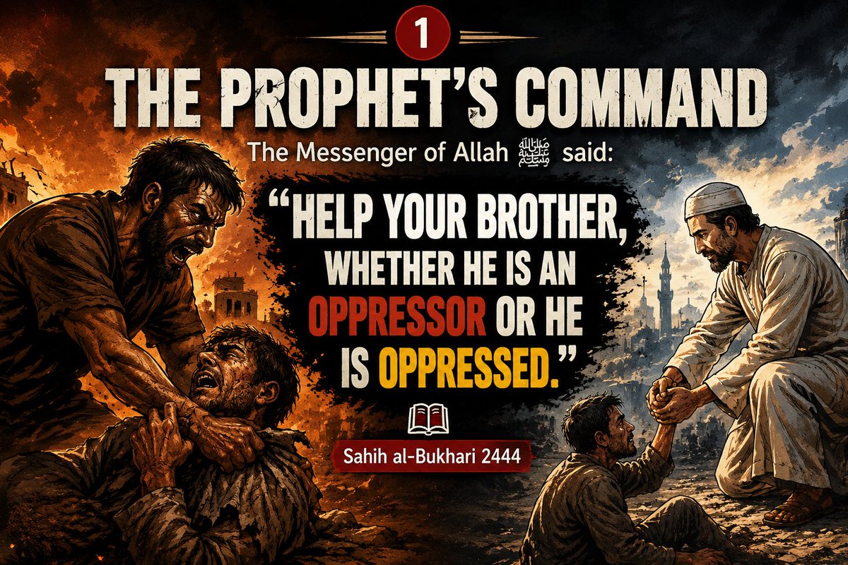 akanni504's tweet photo. The Messenger of Allah ﷺ said:
"Help your brother, whether he is an oppressor or he is oppressed."
📚 Sahih al-Bukhari 2444 https://t.co/ZR1UaWa8pm