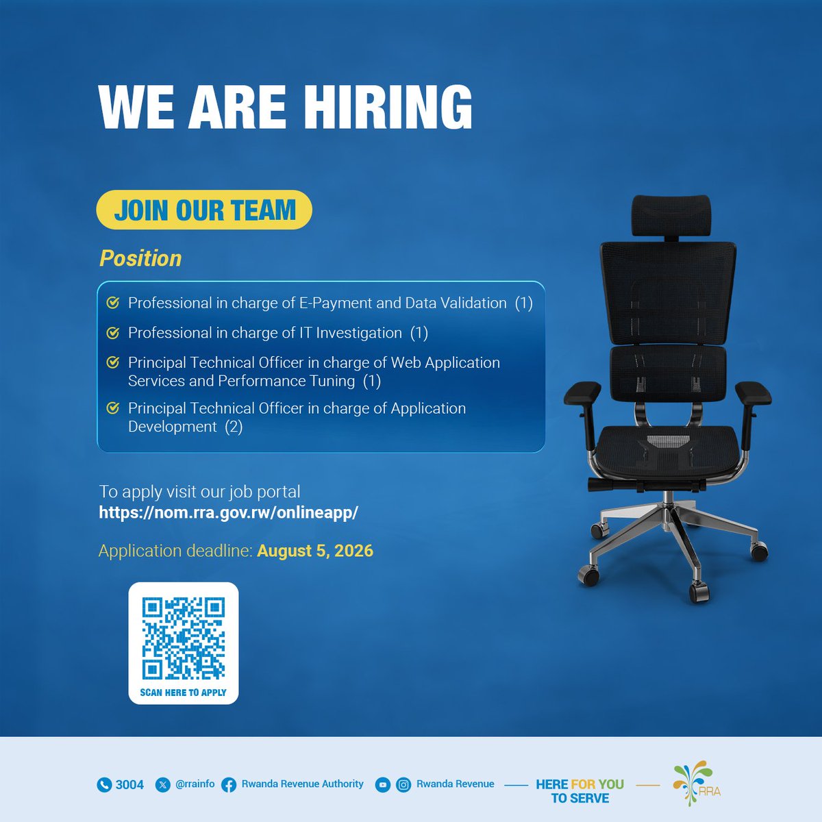 DominiqueHabim3's tweet photo. Hello @rrainfo We are looking for qualified candidates to fill the following positions.  ➡️ https://t.co/x3ABVwgkJW and submit your application.
=======================
Niba ubyifuza, sura urubuga rwacu ➡️https://t.co/x3ABVwgkJW urebe ibisabwa, maze wohereze dosiye yawe. https://t.co/qnIJiGr8Uz