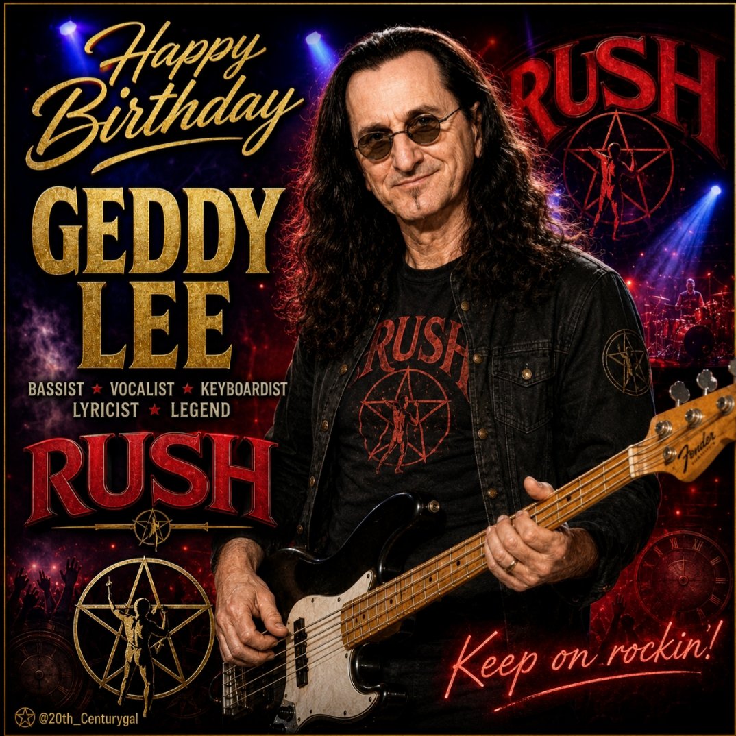 20th_Centurygal's tweet photo. Happy Birthday to Geddy Lee! A one of a kind musician whose voice, bass playing, and songwriting helped make Rush one of rock's most respected bands...🎸🇨🇦 https://t.co/Qxy9yPCFge