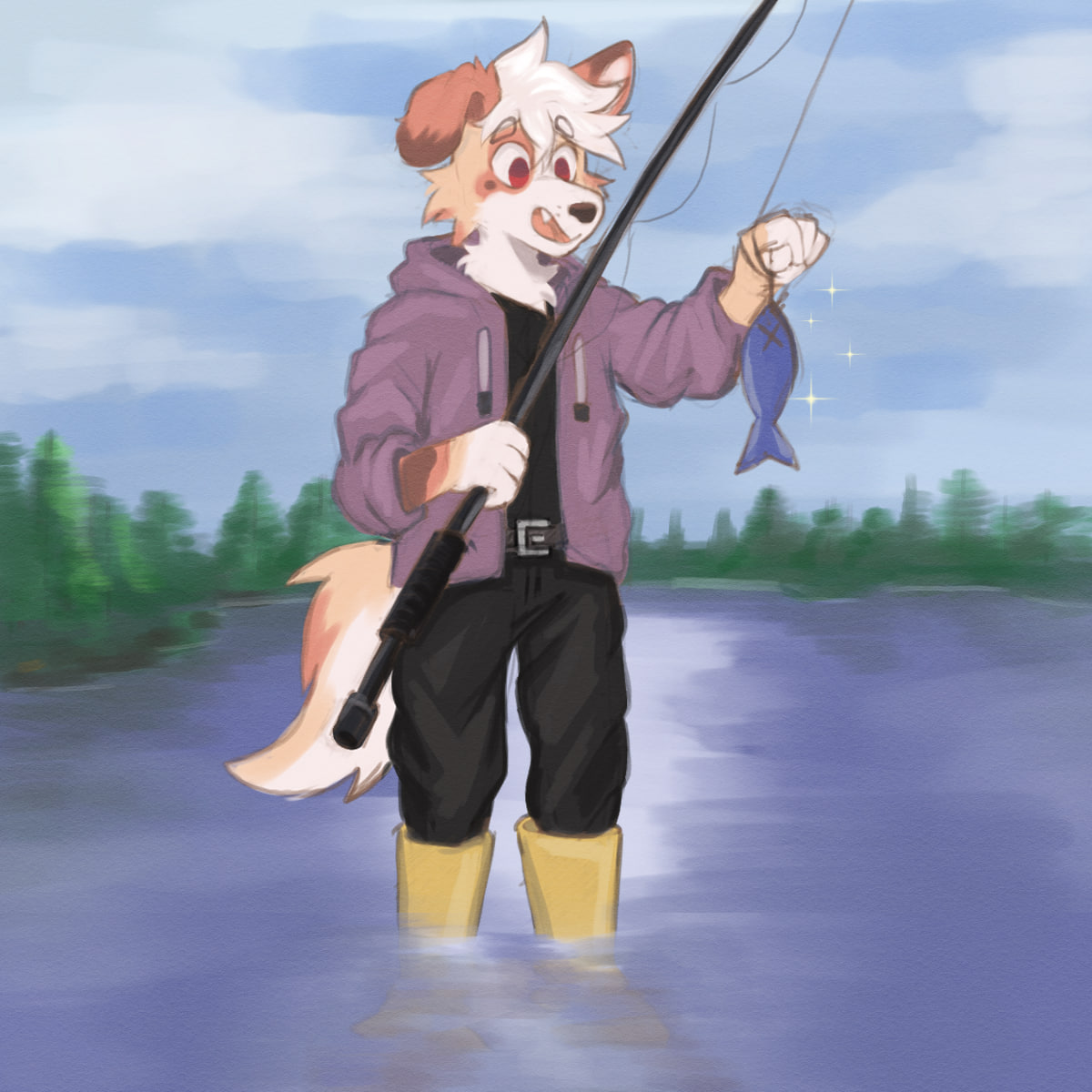 LycaonOli's tweet photo. The game is 10/10 if you can fish in it!
#furryart #digitalartㅤㅤㅤㅤ https://t.co/rrPoc1pwMT