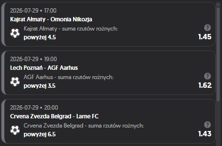 mirobets's tweet photo. Zaczynamy z ako5 na rzuty rożne ⚽️
Kurs 7.93 
Stawka: 100 zł 
Bukmacher: Totalbet https://t.co/xnfo9ugRJg