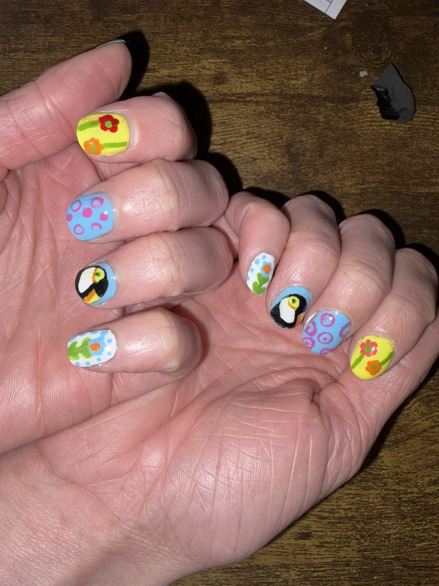 777adybug's tweet photo. put toucans on my nails :P https://t.co/BjrJ9mvYBT