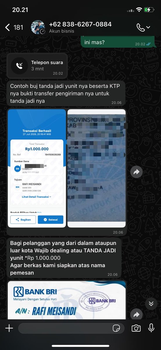 graccianei1's tweet photo. halo teman teman aku mau minta tolong buat neror org ini karna udah nipu 1,3, dan orang nya nyebarin ktp banyak orang ke nomer ga di kenal https://t.co/4mXzPcKORu