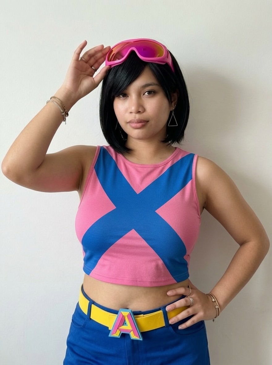 chulacosplay's tweet photo. Jubilee’s jacket on or off? https://t.co/0xSd5yUEpR