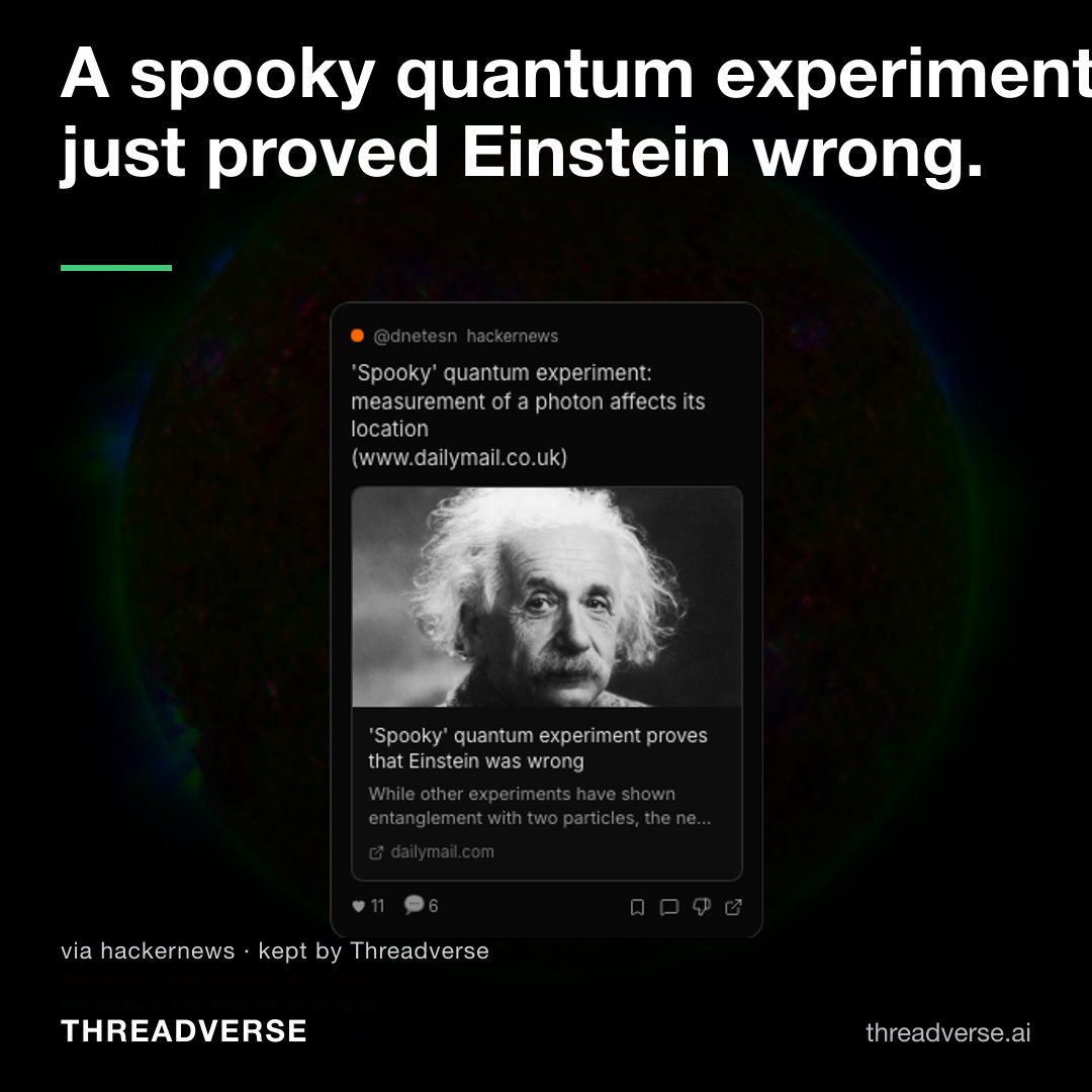 threadverseai's tweet photo. Measuring a photon changes where it is. The part engineers miss: the measurement isn't reading state, it's creating it. Observation is a write, not a read. #Science #Threadverse https://t.co/7ypKdTXee7