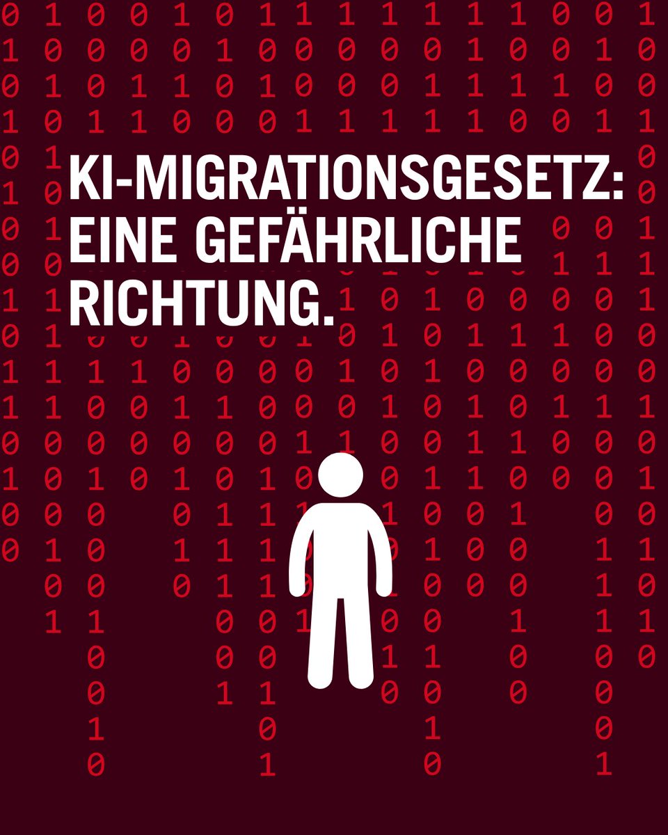 ProAsyl's tweet photo. Das Bundeskabinett hat heute den Gesetzentwurf zum Einsatz von KI in Asyl-, Visa- und Aufenthaltsverfahren beschlossen. Für PRO ASYL ist klar: https://t.co/DQBNhxI8Z2