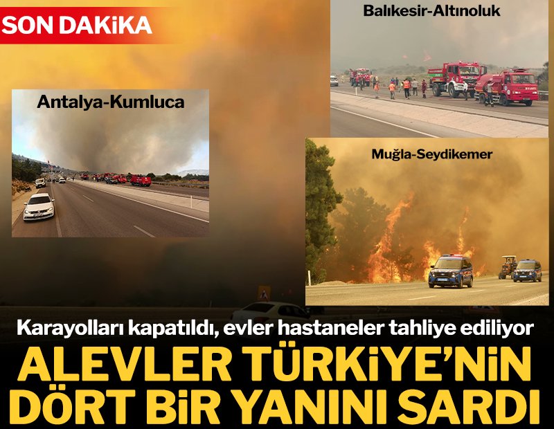 penceretv2's tweet photo. Yollar kapandı, vatandaşlar tahliye edildi

Muğla'nın Seydikemer ilçesinde orman yangını çıktı. Fethiye-Antalya kara yolu ulaşıma kapatıldı. Devlet Hastanesi de tedbir amaçlı tahliye edildi. Antalya Kumluca'da da alevlerin etkisiyle Yazır Mahallesi'ndeki evler boşaltıldı. https://t.co/2yzrEnvIUl