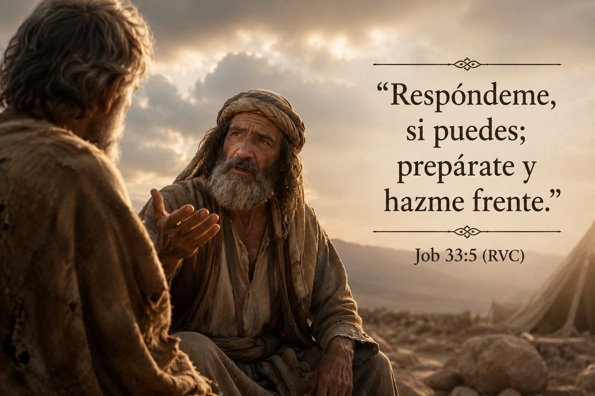 GPherez's tweet photo. Eliú exige a Job "que hable con valentía si es capaz de rebatir sus argumentos". Su osadía no tiene consideración con el dolor. Para él es más valiosa la fuerza de sus argumentos que la situación del doliente que muestra su tristeza profunda, pena física y sufrimiento emocional. https://t.co/9aqE9XSW5H