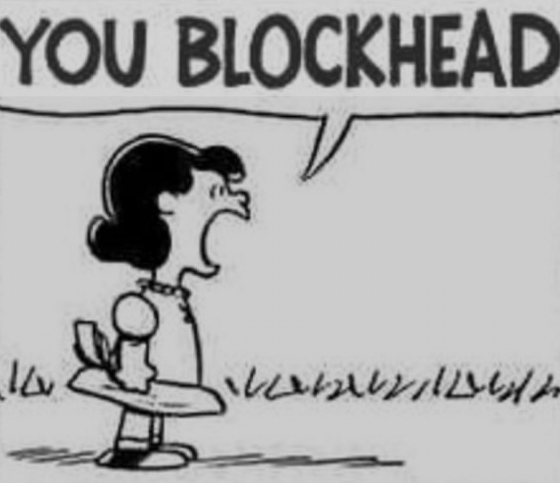 PSUinJersey's tweet photo. @EliotShorrParks Stating the obvious is bad?
ESP you are a #blockhead https://t.co/2d8xBtCqwp