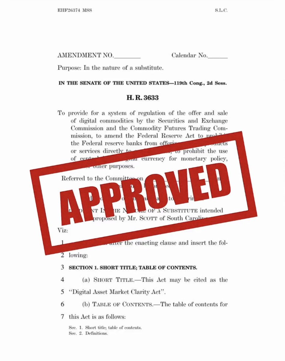 XRPNewsn's tweet photo. 🚨🇺🇸IT'S OFFICIAL:  7 to 10 DEMOCRATS are ready to vote in favor of the CLARITY ACT. 

Translation: The CLARITY ACT will PASS.

IT'S HAPPENING!

$XRP COULD BE ONE OF THE BIGGEST BENEFICIARIES AS CLEAR REGULATION UNLOCKS INSTITUTIONAL ADOPTION.🚀 https://t.co/tE1siYsKw3