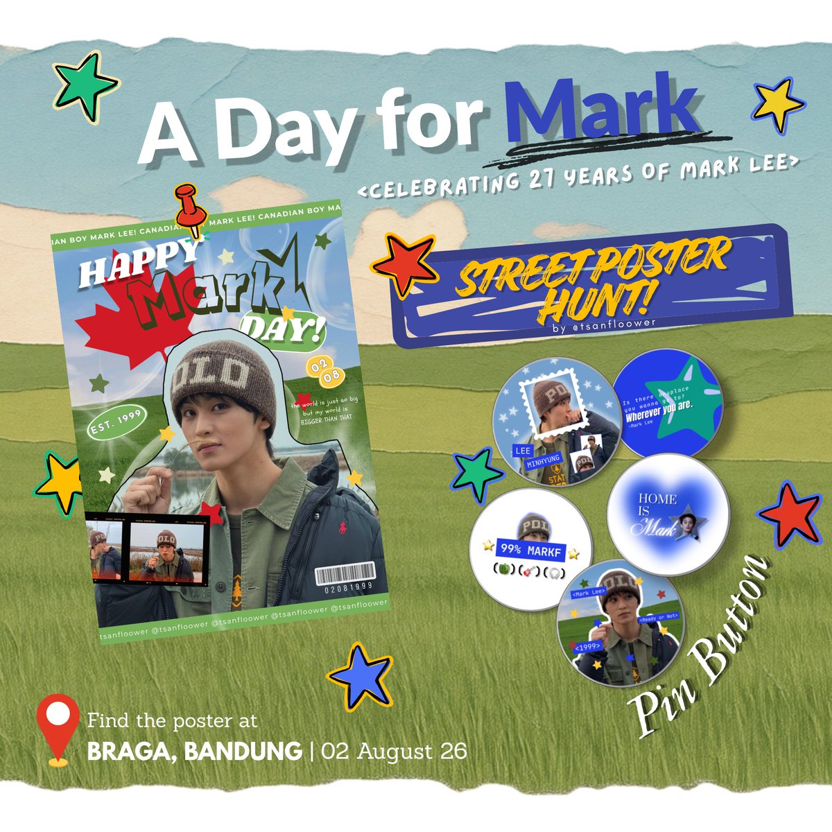 tsanfloower's tweet photo. ₊⁺★ a street poster hunt to celebrate Mark’s birthday by @tsanfloower ★⁺₊

bringing Mark’s birthday to the streets! find the posters around Braga and grab your freebies𓂃𓈒𓏸 

⟢ rt &amp; likes are appreciated
⟢ limited qty

kindly tag me if you get one^^ https://t.co/iFmTfOPwQC