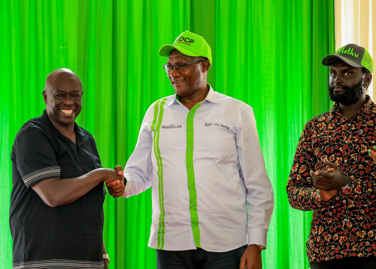rigathi's tweet photo. I am delighted to receive Governor Kiarie Badilisha of Nyandarua County and the entire County Assembly into the DCP Party.

They have assured me that they will defend their seats on DCP Party tickets, and they shall form part of the aspirants in the party primaries next year. I have assured them that the party primaries will be free and fair.

The people of Nyandarua County, led by their Governor, have brought a message of goodwill from the people of Nyandarua County; they are answering the call for the liberation of Kenya. To them, the future is green.

On the liberation of our nation, we are on the same wavelength. With certainty, we shall achieve the best future for our nation.

The mass exodus from unpopular parties, notably the infamous UDA, continues.

God Bless Kenya.