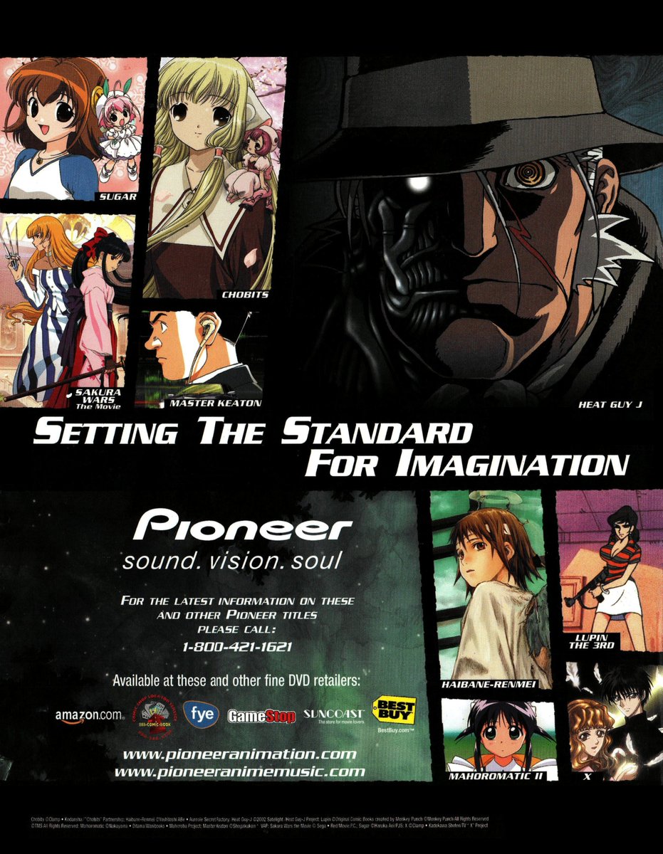 OtakuPrintArchv's tweet photo. Pioneer DVD ad (2003) https://t.co/dMnVd6u6nt