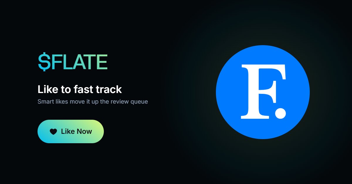 FlateAI's tweet photo. $FLATE just applied for verification on @JupiterExchange 

https://t.co/IKa5rxeKrz https://t.co/za1s3HawxI