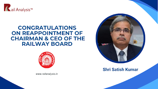 RailAnalysis's tweet photo. Shri Satish Kumar reappointed as Chairman &amp; CEO of Railway Board

Read more: https://t.co/uW913mr0QX

#IndianRailways #Reappointment #Growth #Leadership #Appointment #RailAnalysis https://t.co/jMJaUj2EbJ