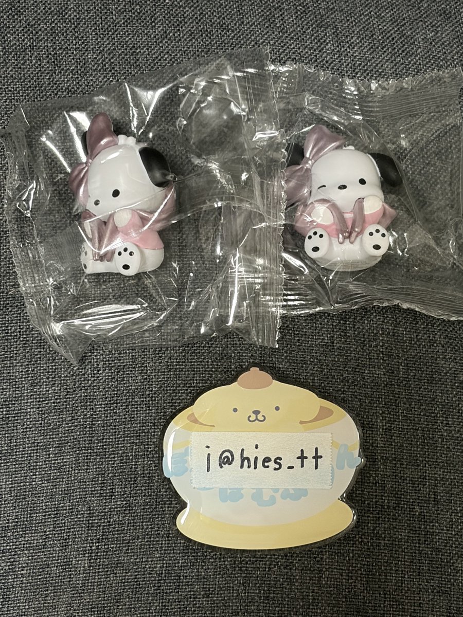 hies_tt's tweet photo. 〖交換〗 サンリオ バレエリボンフィギュア2 ガチャ

譲￤ポチャッコ
求￤キティ  ウサハナ > 異種ポムポムプリン

︎︎︎︎📮郵送交換 / Yahoo! /千葉駅手渡し（平日18:30以降、土日いつでも🉑）

1点からでも、お気軽にお声掛けください🙇🏻‍♀️ https://t.co/kIsRUc3Ngz