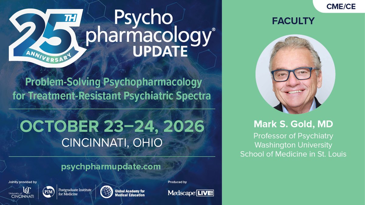 MedscapePsych's tweet photo. 🚨 When standard treatments fail, guesswork isn’t enough
Explore structured, evidence-based approaches to complex psychiatric care
👉 Challenge your thinking 🔗 https://t.co/60Id0dApFO
#PsychPharm26 https://t.co/1e3RIJEezO