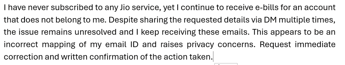 richagoel17's tweet photo. @JioCare @DoT_India @TRAI   #JioCare #DataPrivacy PFA https://t.co/8peHuVEjHa