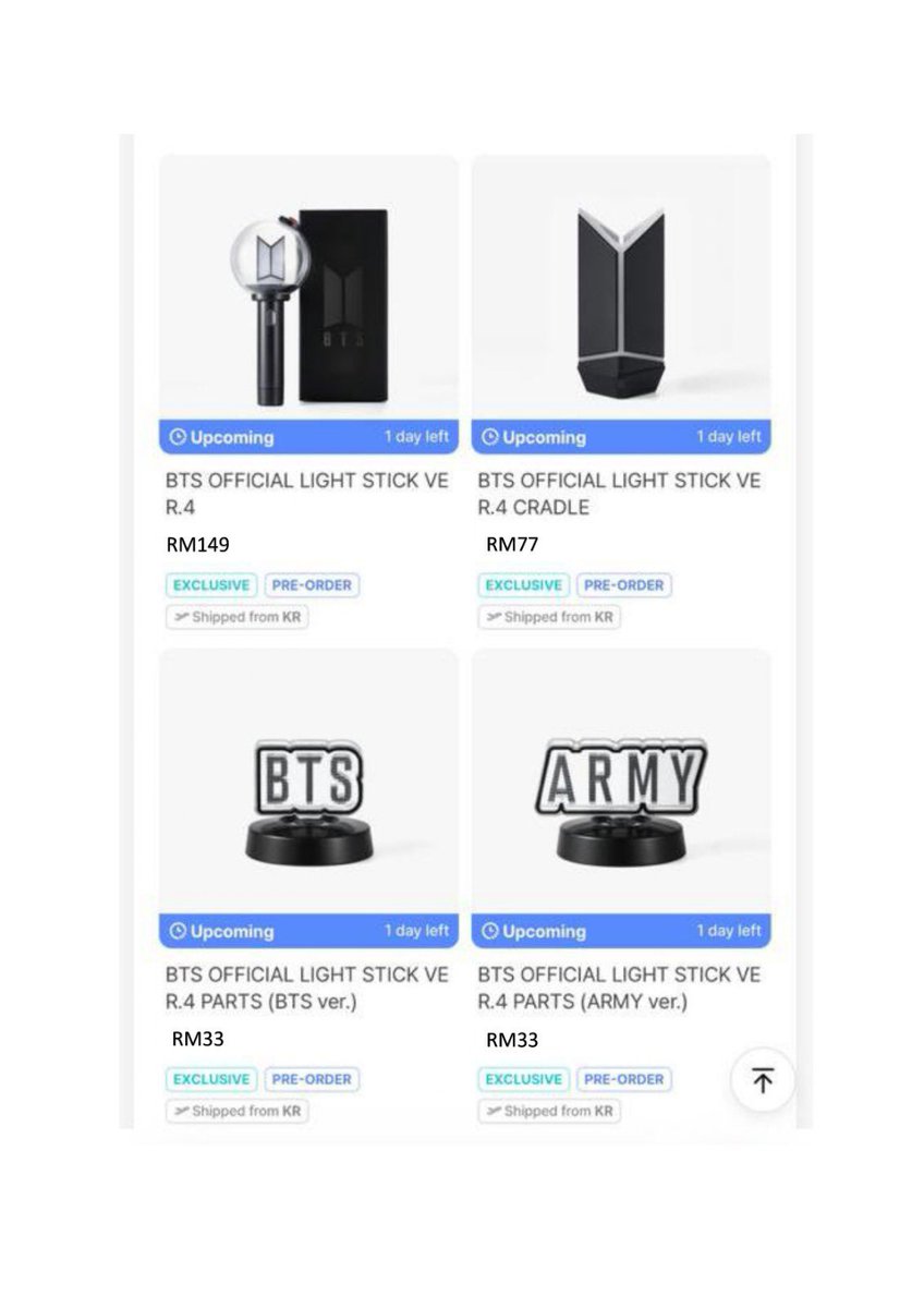 rvkooks's tweet photo. BTS OFFICIAL LIGHT STICK VER.4

Price stated for 1st payment only

Need 2nd payment for int shipping + local postage

Dateline: until sold out

DM to order https://t.co/XGLiMLGhAv