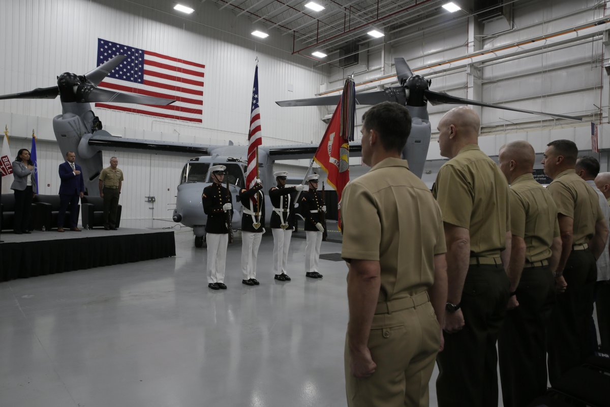 USMC's tweet photo. #MarineCorps and industry partners marked the completion of the MV-22B Osprey Program of Record on July 28, 2026, with the delivery of the 359th aircraft. 

This milestone shifts the Marine Corps' focus from fielding the aircraft to sustaining and modernizing the fleet for decades to come.

@DeptofWar @SECNAV 

#Marines #USMC #Military