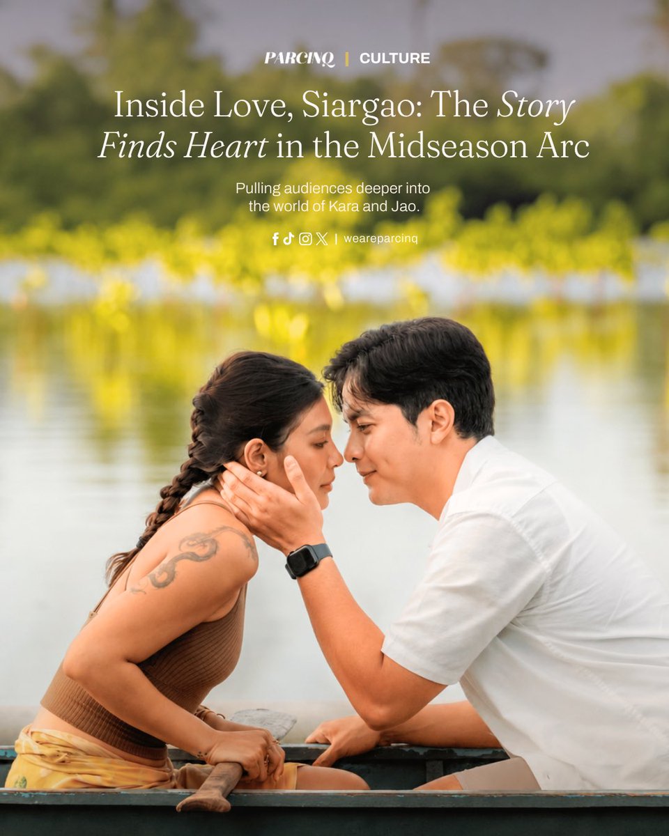 weareparcinq's tweet photo. Much like the island it’s named after, “Love, Siargao” makes it hard for you to let go. 🌊 

#PARCINQ dives into Kara and Jao’s world to explore the emotional turns, surprising moments, and how the story finds its heart in its midseason episodes.

https://t.co/zL3nLr2SG5 https://t.co/iGSG66UOyd