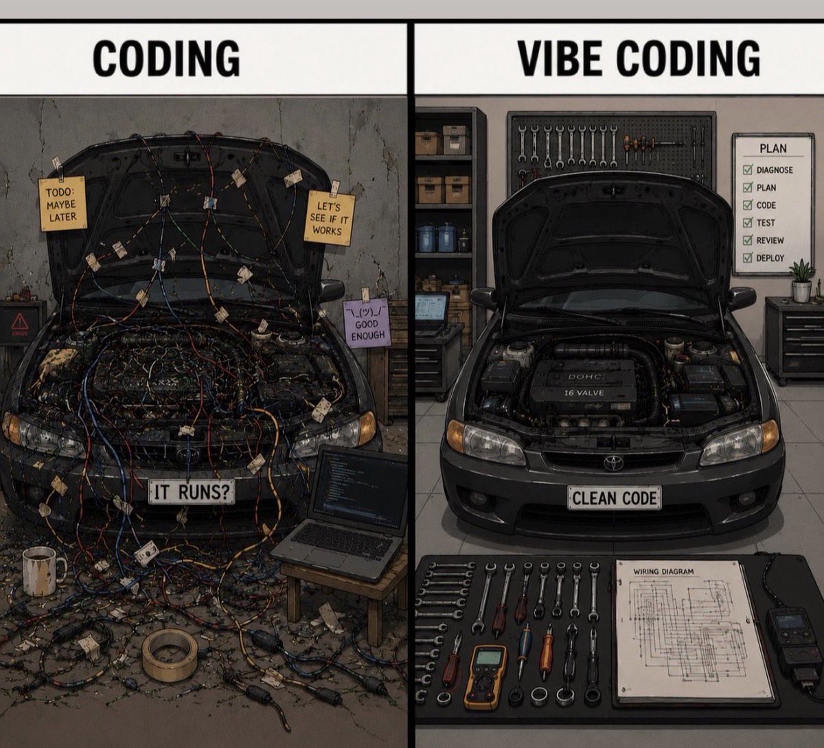 0xPrajwal_'s tweet photo. Vibe coders, don’t hate me for this…
    
But it is what it is. https://t.co/wfCtQGBPmH