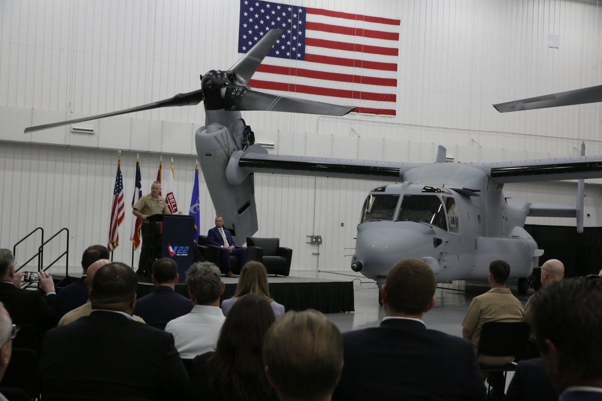 USMC's tweet photo. #MarineCorps and industry partners marked the completion of the MV-22B Osprey Program of Record on July 28, 2026, with the delivery of the 359th aircraft. 

This milestone shifts the Marine Corps' focus from fielding the aircraft to sustaining and modernizing the fleet for decades to come.

@DeptofWar @SECNAV 

#Marines #USMC #Military