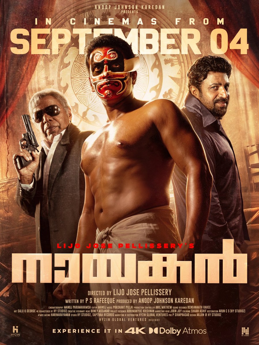 hyzinglobal's tweet photo. Let the  Ljp Magic begins! ✨🎉🍿

#Nayakan4k in cinemas worldwide on 04 September 2026! 

#Nayakan4k  #Lijojosepellissery 
#Indrajithsukumaran #anoopjohnsonkaredan #LJP
#boneyassanar #hystudioz #hyzinglobalventures https://t.co/klronC0RdJ