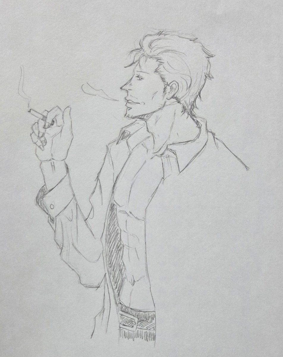 kirigon_nosuke's tweet photo. 巷でこの方が描くおじさんの絵のタッチ好きー♡ってなって自分もこんな風に描けるようになりたいなぁ…って思いながらマネばっかしてる(苦笑)

マネをしなくても描けるようになりたいなぁ…と言い続けてはや数年w https://t.co/O9GqYz04M6