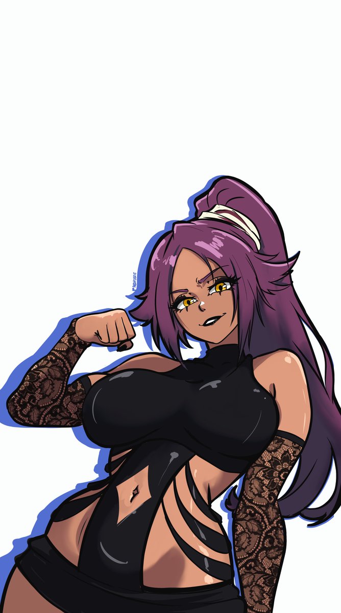 Redpostit101's tweet photo. Goth Yoruichi 4k Wallpaper https://t.co/vFig2zozzT