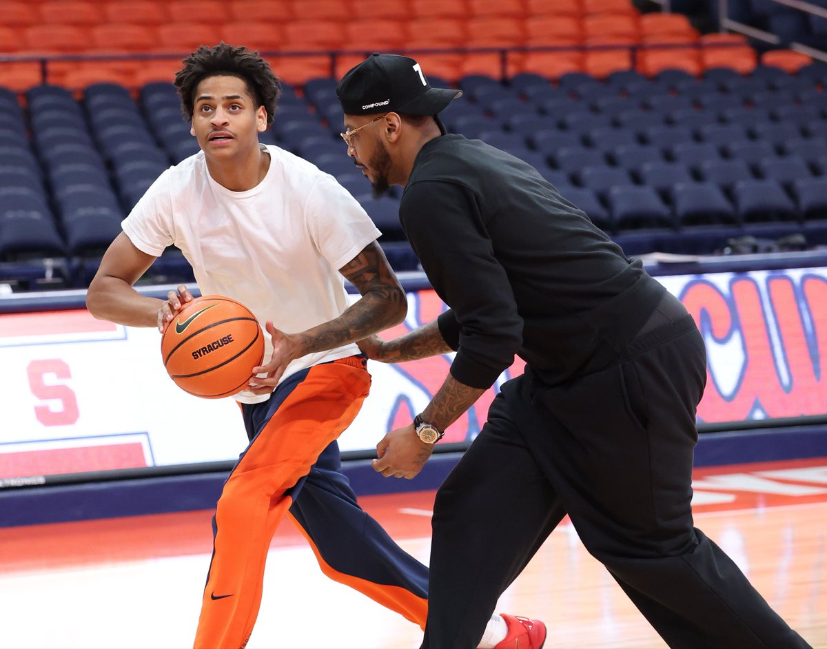 MikeWatersSYR's tweet photo. Carmelo Anthony thinks Kiyan is primed for sophomore year: ‘I know he’ll have a special year’ https://t.co/tq6i9OxHSu https://t.co/jFJ12u8UvX
